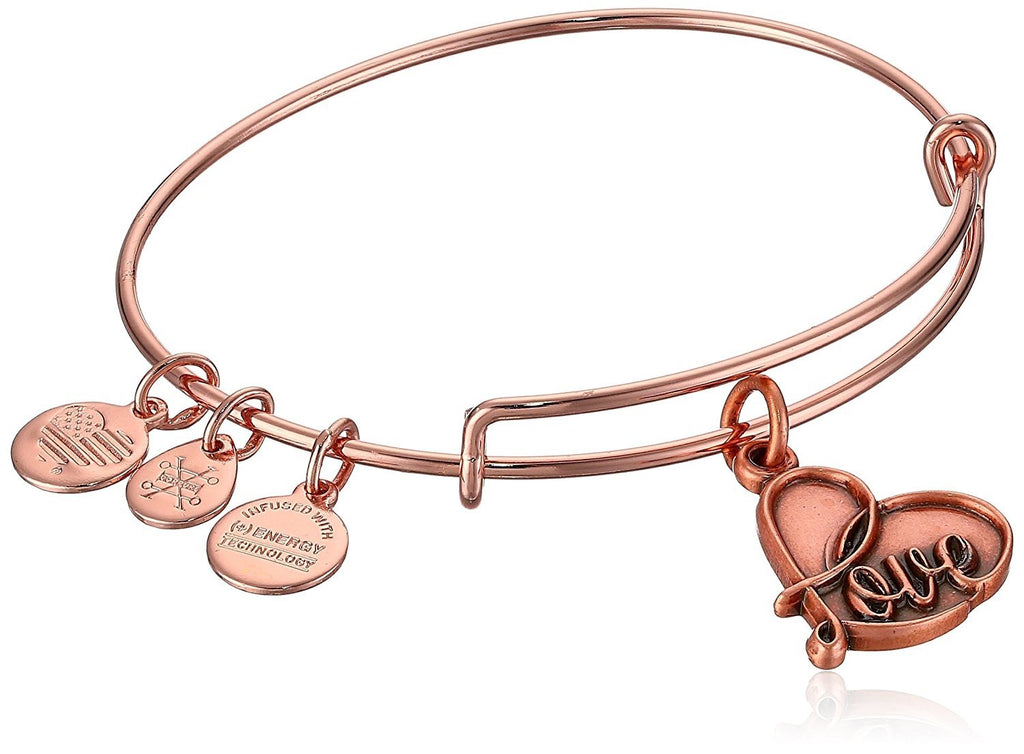 Alex and Ani Womens Path of Symbols - Love IV Charm Bangle
