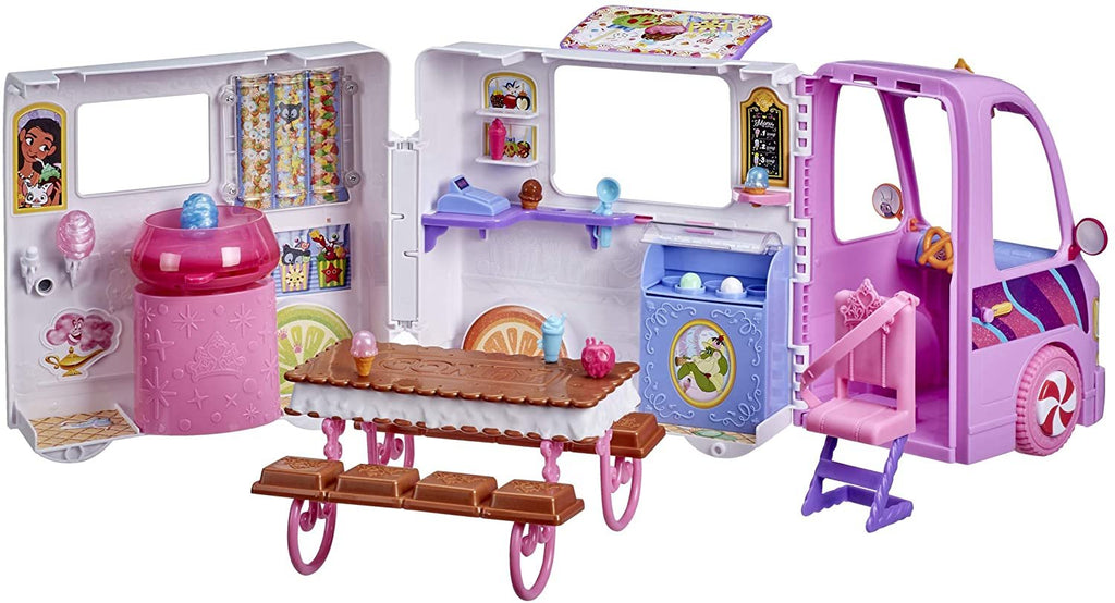 Disney Princess Comfy Squad Sweet Treats Truck, Playset with 16 Accessories, Pretend Ice Cream Shop, Toy for Girls 5 Years Old and Up