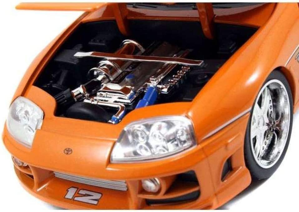 Fast & Furious 1:18 Toyota Supra Die-cast Car & 3" Brian Figure, Toys for Kids and Adults