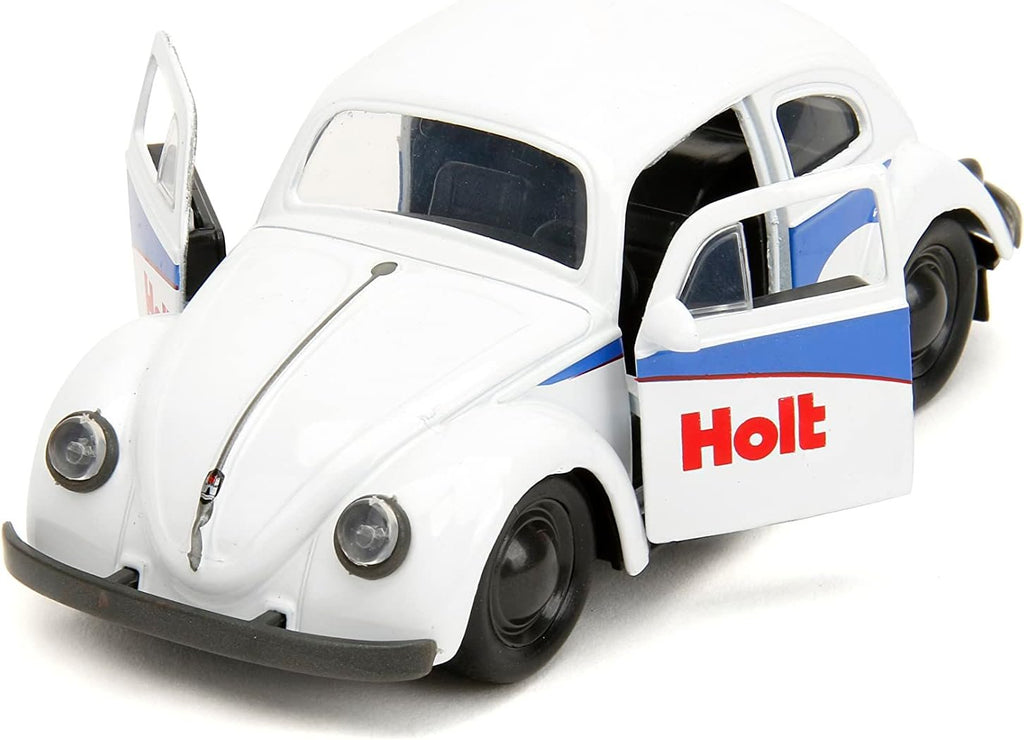 Punch Buggy 1:32 Scale 1959 Volkswagen Beetle Die-cast Car with Mini Gloves Accessory (White), Toys for Kids and Adults