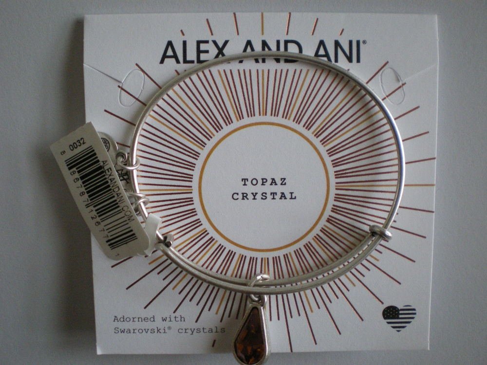 Alex and Ani Womens Swarovski Teardrop Color Code Bangle September/Rafaelian Gold/Sapphire