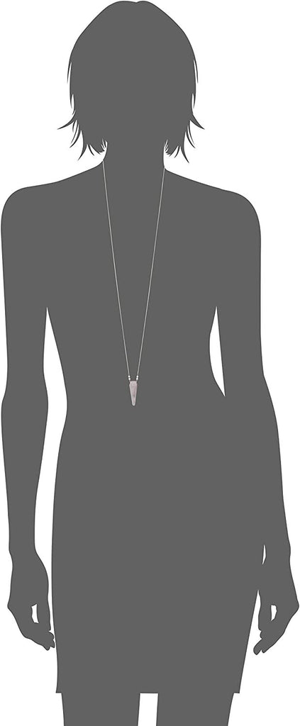 Alex and Ani Rose Quartz Pendulum Sterling Silver Necklace