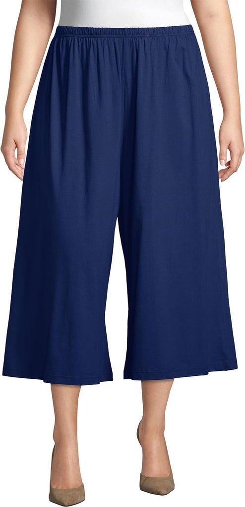 Knit Studio Women's Jersey Matchables Split Skirt Navy 100% Cotton