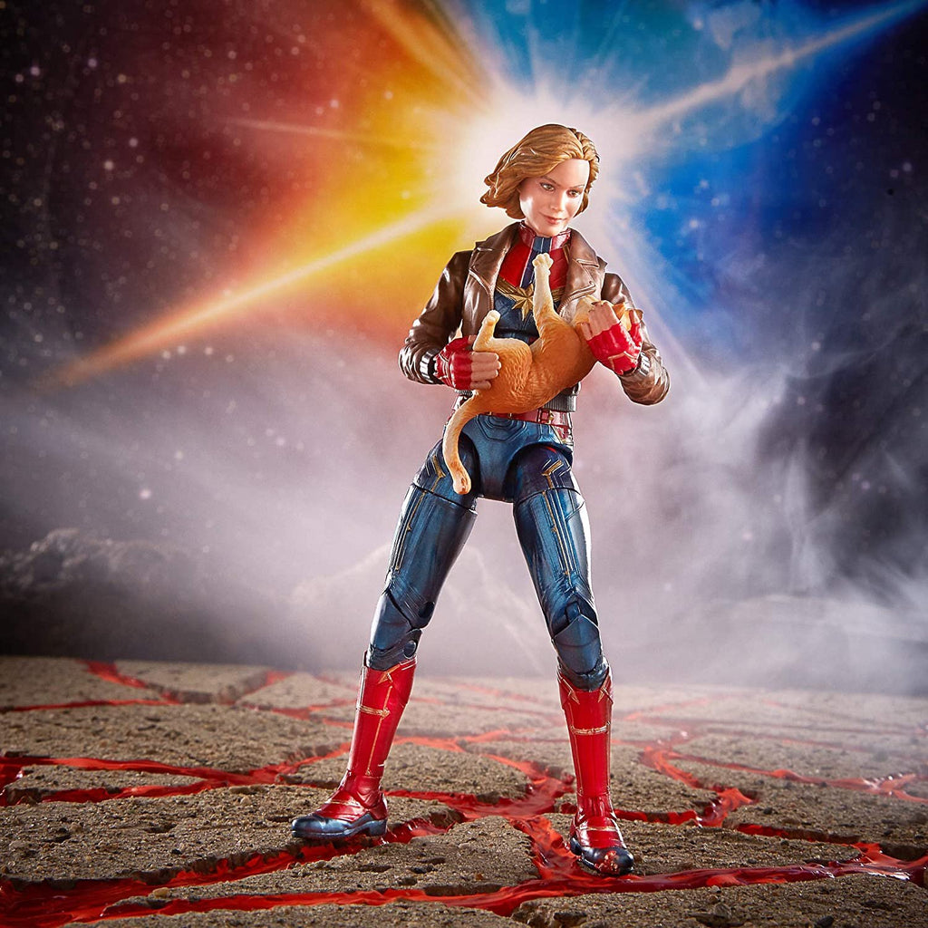 Marvel Captain Marvel 6-inch Legends Captain Marvel in Bomber Jacket Figure for Collectors, Kids, and Fans