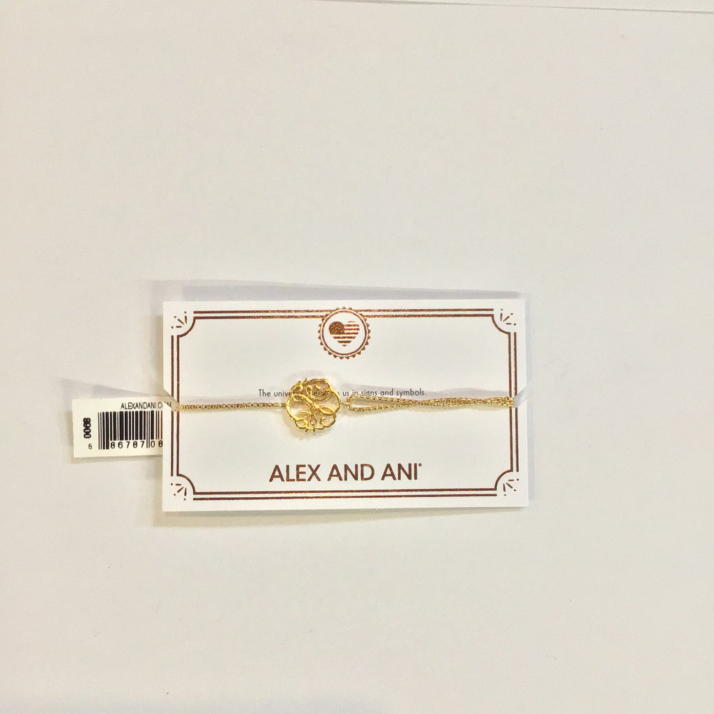 Alex and Ani Women's Precious II Collection Path Of Life Adjustable Bracelet Gold Plated Finish One Size