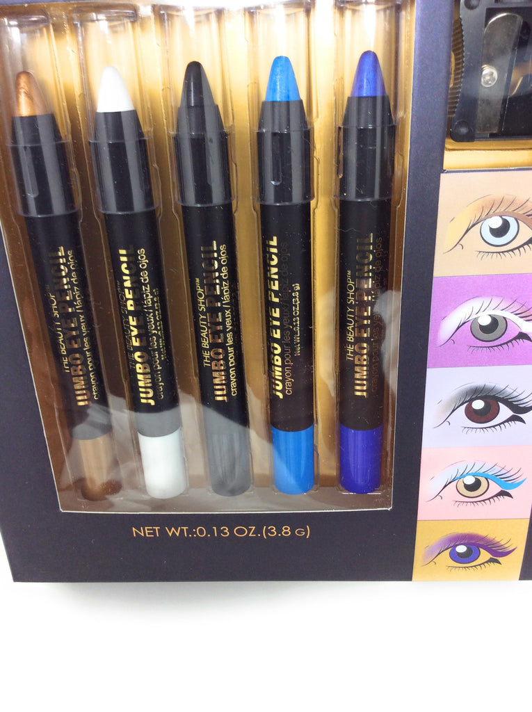 Forever Beauty Eyeliner Eyeshadow Jumbo Pencil Makeup 5-Pack Premium Quality With Sharpener