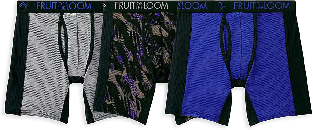 Fruit of the Loom Men's Breathable Cotton Boxer Briefs (Regular & Big Man)