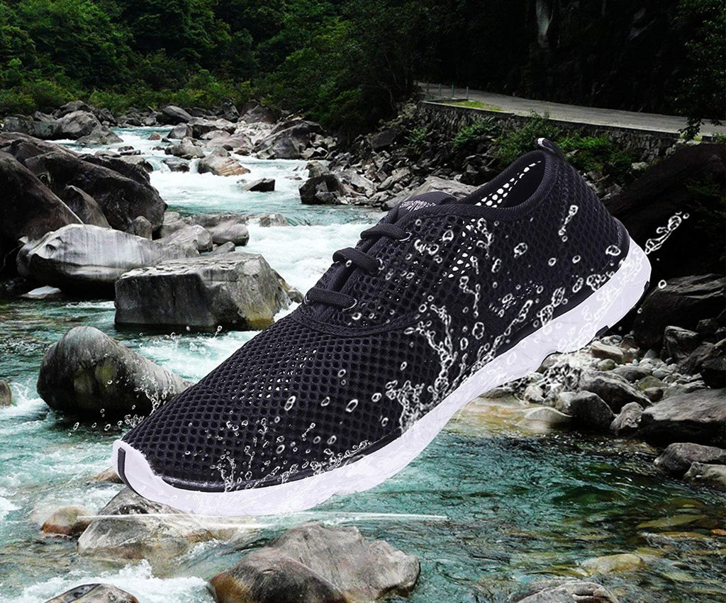 Mens Water Sneakers Shoes - Waterproof Watershoes Beach Pool Exercise Yoga Athletic