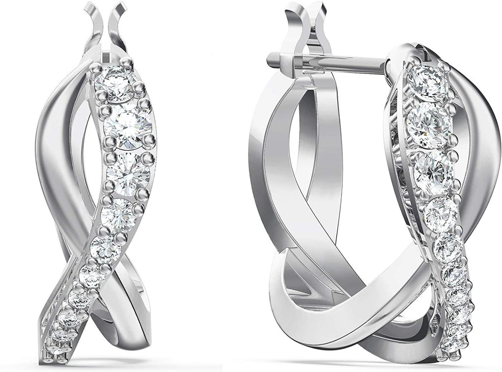 SWAROVSKI Twist Set, White, Rhodium Plated (5579790), One Size