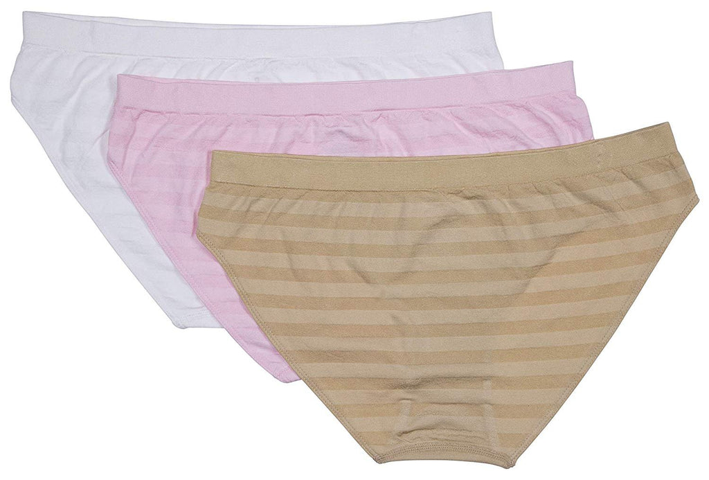 Donna Loren Women's Striped Bikini Panties, 3-Piece Set