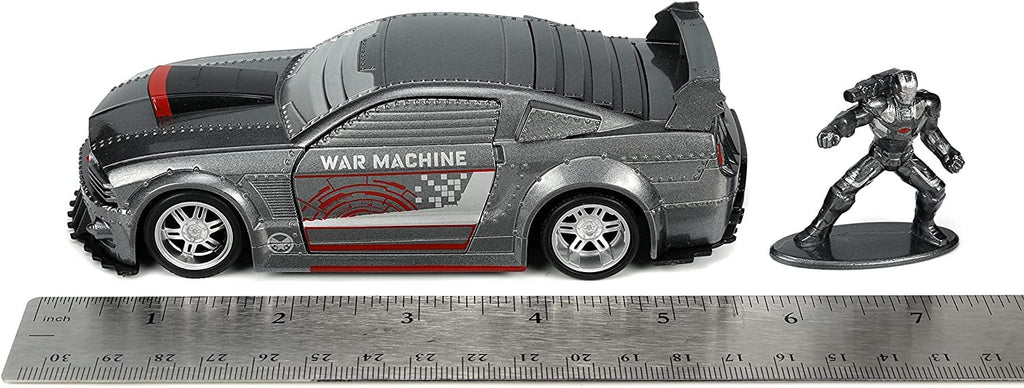 Jada Toys Marvel 1:32 2006 Ford Mustang GT Die-cast Car with 1.65" War Machine Figure, Toys for Kids and Adults Ages 8+