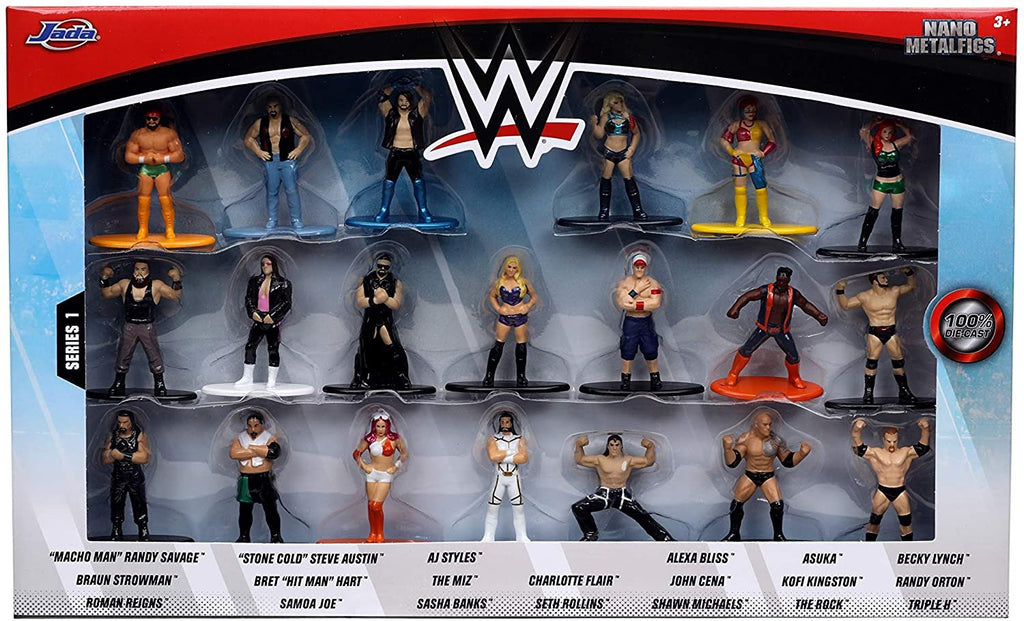 Jada Toys WWE 1.65"" Die-cast Metal Collectible Figures 20-Pack Wave 2, Toys for Kids and Adults (30817) , Blue