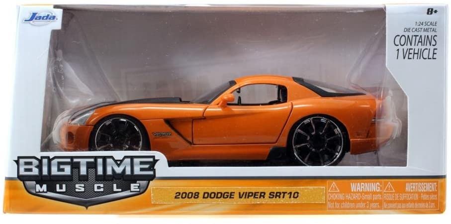 Jada Set of 2 Bigtime Muscle 2008 Dodge Viper SRT10 1:24 Scale