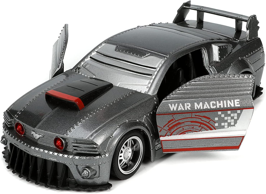 Jada Toys Marvel 1:32 2006 Ford Mustang GT Die-cast Car with 1.65" War Machine Figure, Toys for Kids and Adults Ages 8+