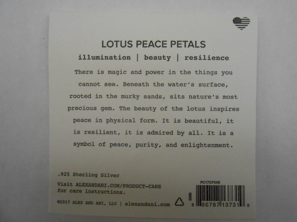 Alex and Ani Womens Lotus Peace Petal Cuff Bracelet
