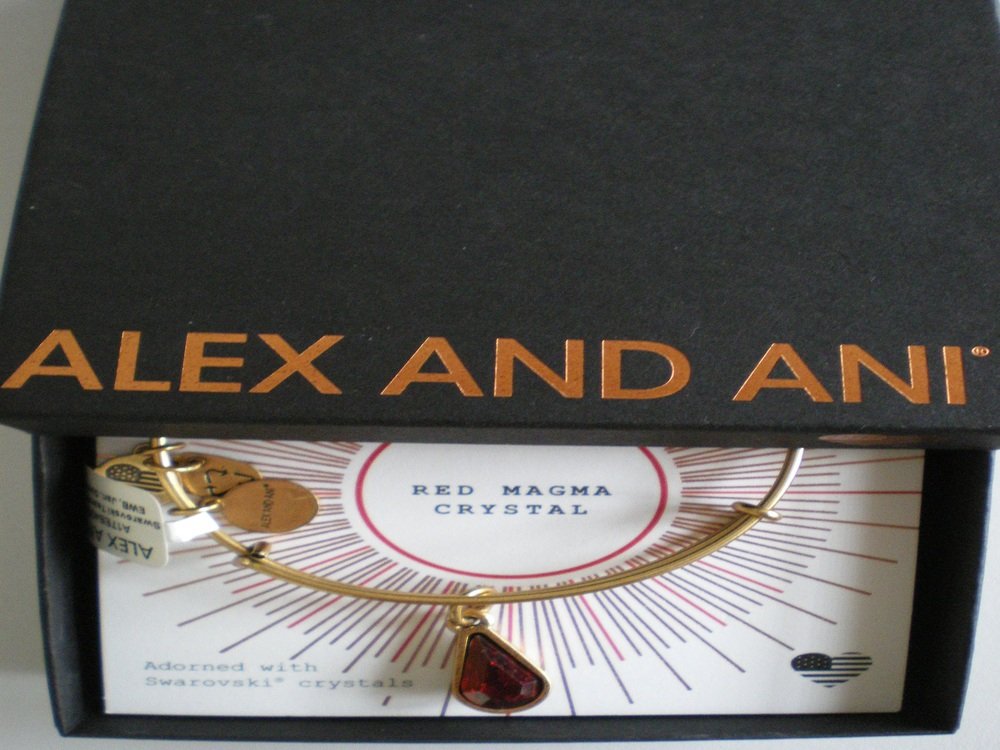 Alex and Ani Womens Swarovski Teardrop Color Code Bangle September/Rafaelian Gold/Sapphire