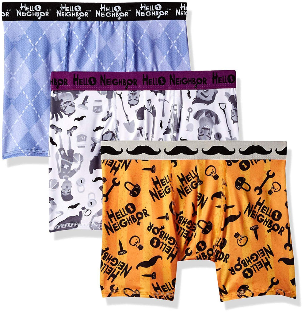 Handcraft Men's 3-Pack Hello Neighbor Athletic Boxer Brief Underwear