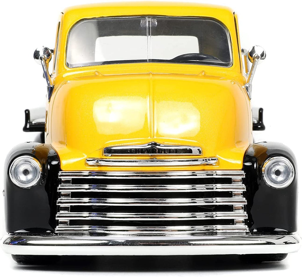 Jada Toys Just Trucks 1952 Chevy COE Flatbed Die-cast Car Yellow/Black, Toys for Kids and Adults (33848)