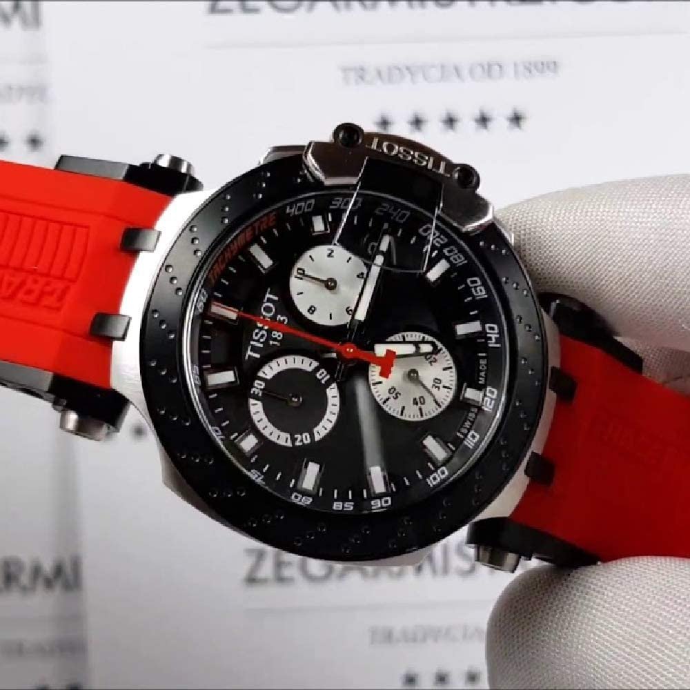 Tissot Men's T-Race Chrono Quartz Stainless Steel Casual Watch Red T1154172705100