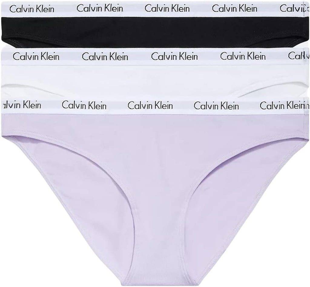 Calvin Klein Women's Carousel Logo Cotton Stretch Bikini Panties, 3 Pack