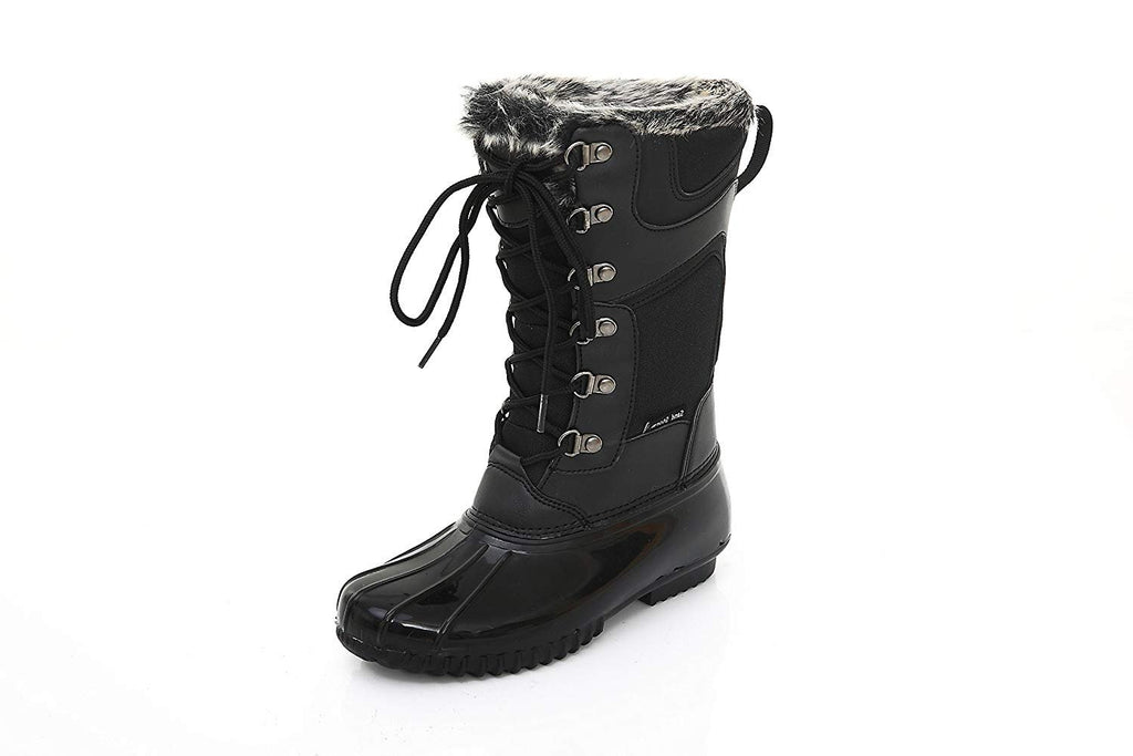 Womens Winter Snow Boots Tall - Insulated Lace-Up Closure Comfortable Weatherproof