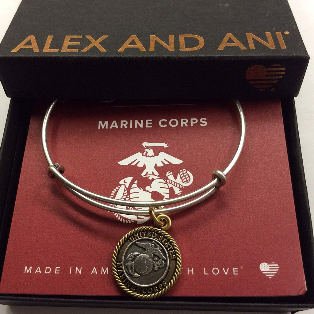 Alex and Ani Marines Bangle Bracelet Two-Tone One Size