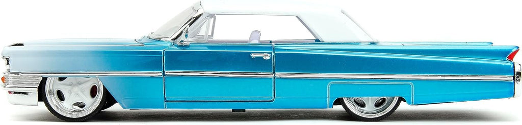 Pink Slips 1:24 1963 Cadillac Die-Cast Car, Toys for Kids and Adults(Candy Blue)