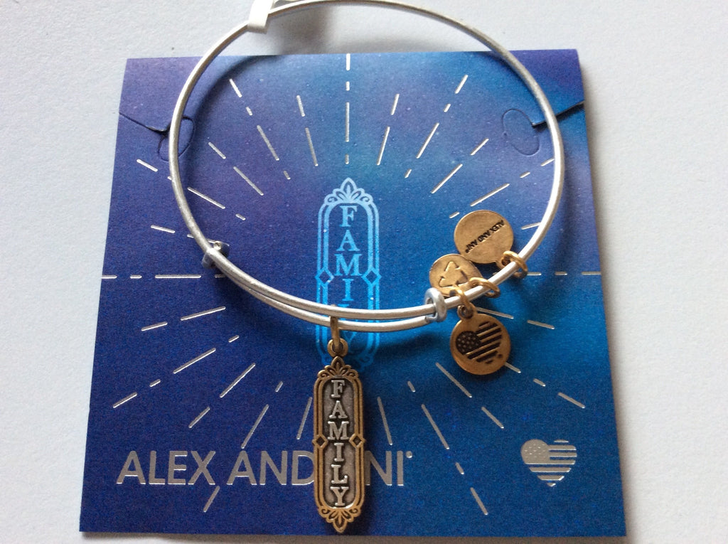 Alex and Ani Womens Family Bangle - Two-Tone