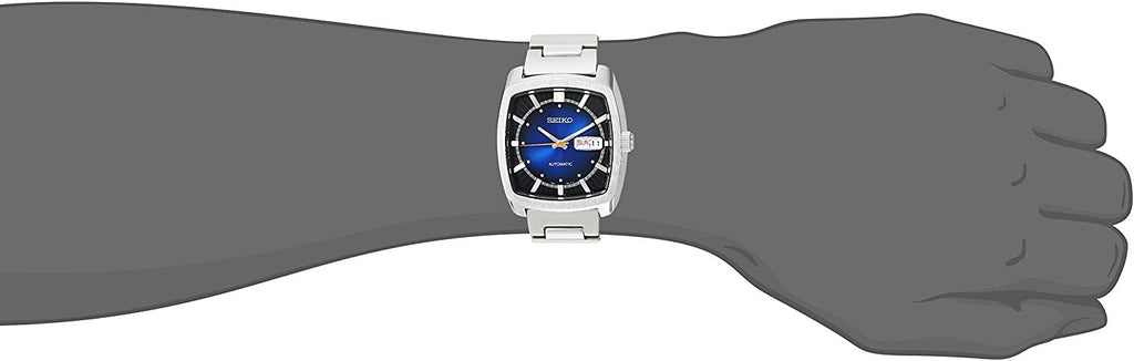 Seiko Men's RECRAFT Series Stainless Steel Automatic-self-Wind Watch with Stainless-Steel Strap, Silver, 21 (Model: SNKP23)