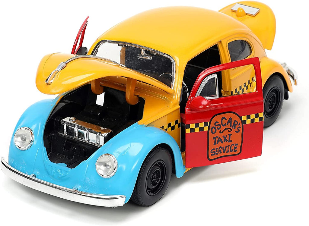 Sesame Street 1:24 1959 Volkswagen Beetle Die-cast Car & 2.75" Oscar The Grouch Figure, Toys for Kids and Adults
