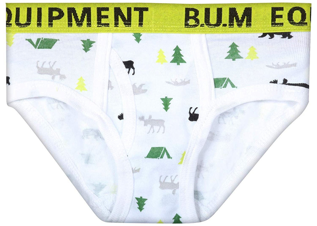 B.U.M. Equipment Toddler and Little Boys' 6 Pack Underwear Briefs, Solids and Prints