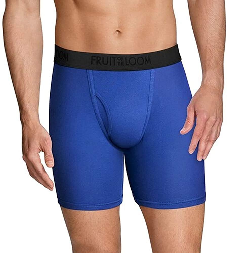 Fruit of the Loom Men's Boxer Briefs 12-Pack Signature Ring Spun Cotton