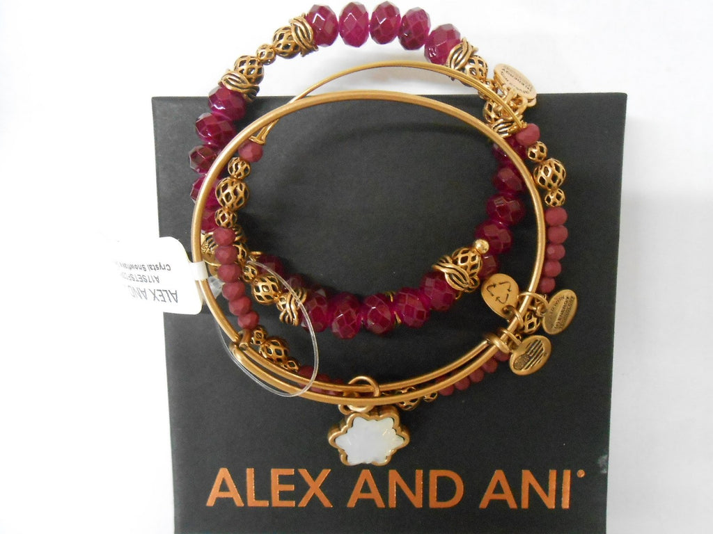 Alex and Ani Snowflake Set of 3 Bangle Bracelet