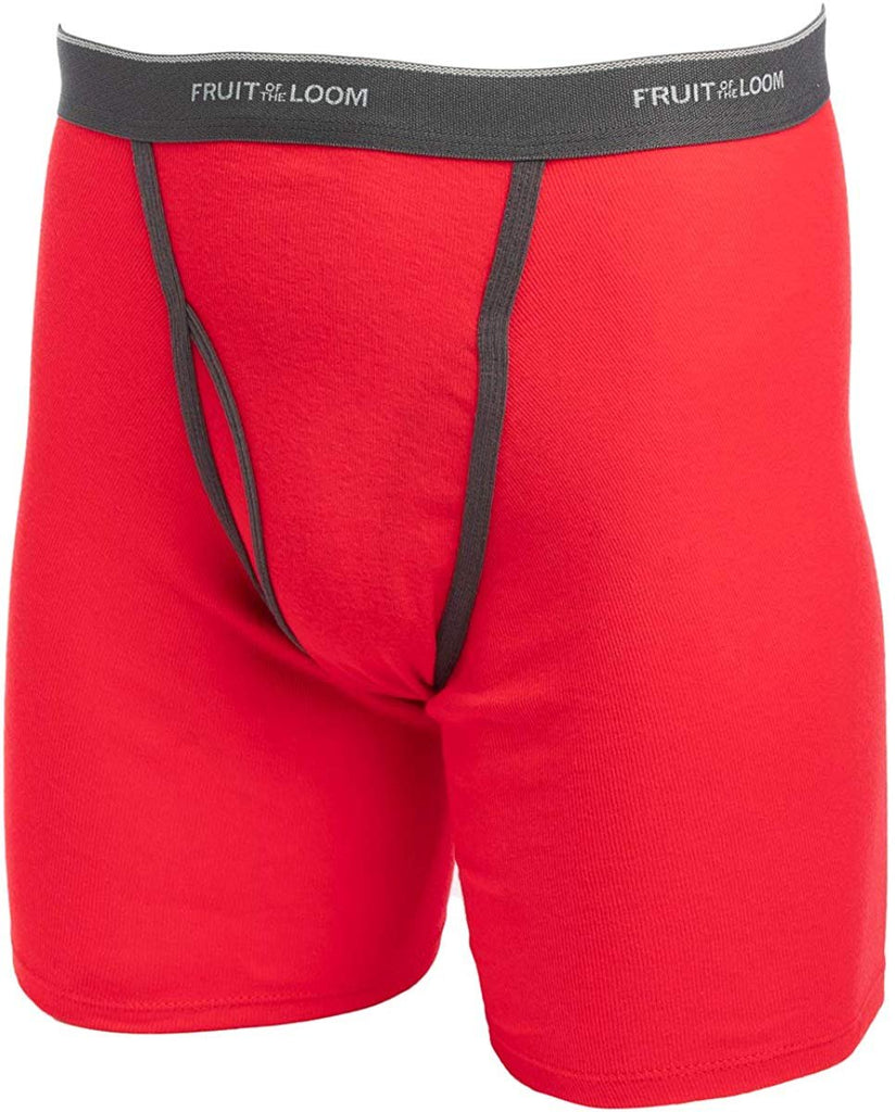 Fruit Of The Loom, 12 Pack Random, Mens Underwear, Underwear for Men, Cotton Underwear, Boxer Briefs with Fly, Tag Free