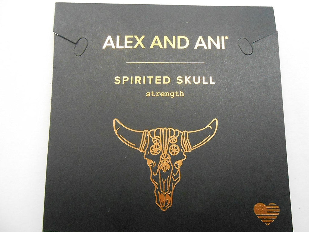 Alex and ANI Spirited Skull Bangle Bracelet, Expandable