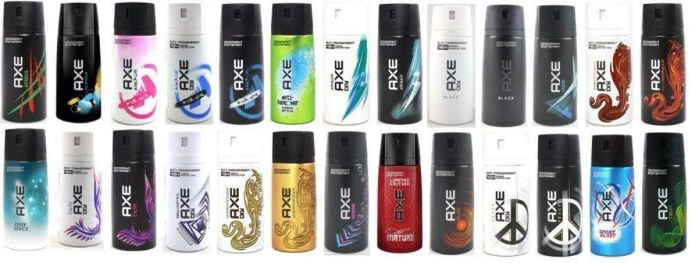 AXE body spray deodrant Mix within the available kinds