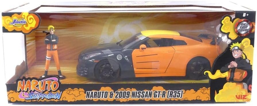 Naruto 1:24 2009 Nissan GT-R(R35) Die-Cast Car & 2.75" Naruto Figure, Toys for Kids and Adults